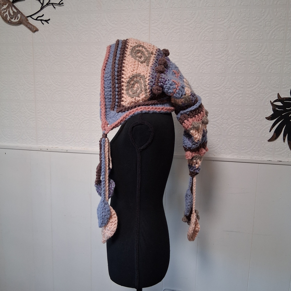 Wizard Hat, Witch, Elf Hood, Whimsical, Festival, Cowl, Oversized Hood, Funky